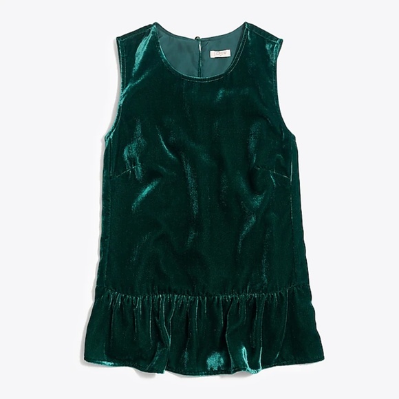 J. Crew Tops - J.Crew Velvet Drapey Peplum Top